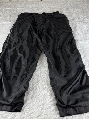 Spalding Black Men's L Athletic Track Joggers with Side Stripe Y2K Windbreaker